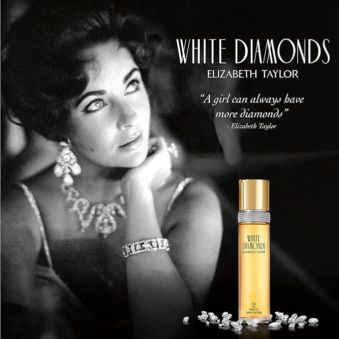 Elizabeth Taylor White Diamonds Women's Perfume, Long-Lasting Floral Fragrance for Her, Eau de Toilette EDT Spray, 0.5 fl oz