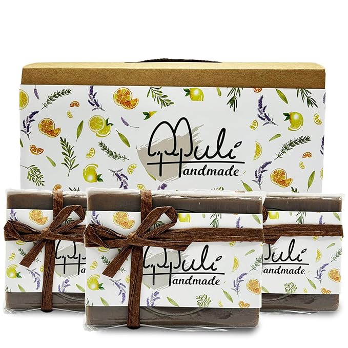 Natural Handemade Bar Soap for Men and Women with Essential oils, Scented Bar Soaps for Bath, Fragrance Gift Set (Pack of 3) Comfrey