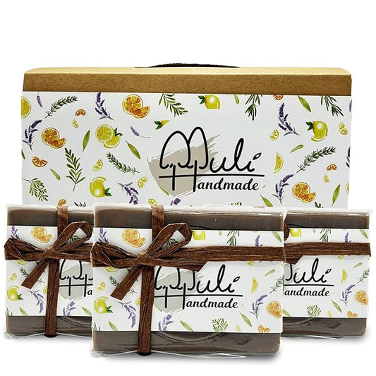 Natural Handemade Bar Soap for Men and Women with Essential oils, Scented Bar Soaps for Bath, Fragrance Gift Set (Pack of 3) Comfrey