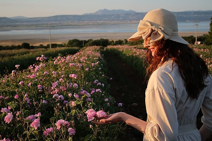 Rosense Glass Bottle Rosewater Hydrating Facial Toner/Rose Water Face Mist 6.8 Oz