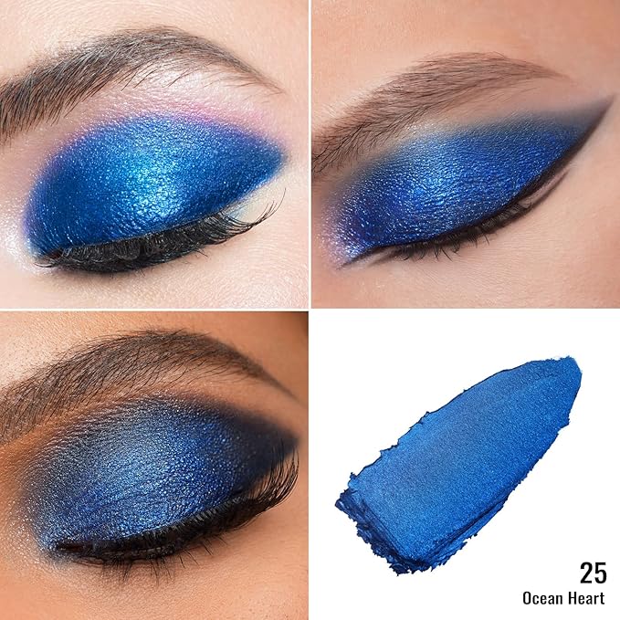 Oulac Shimmer Cream Eyeshadow also for Highlighter Blendable Eye Shadow Waterproof&Long Lasting with Moisturizing Formula Soft Shimmer Eye Make-up,Vegan & Cruelty-Free,6g 25