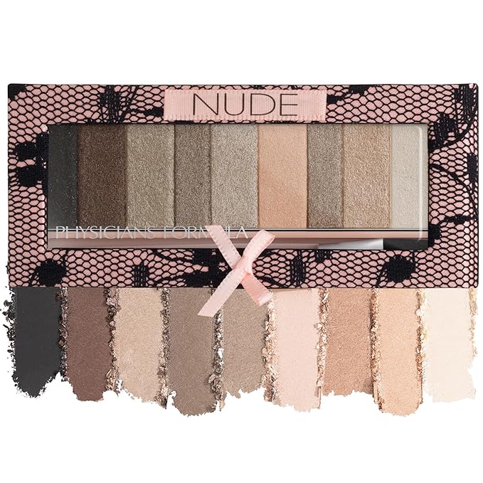 Physicians Formula Shimmer Strips Eyeshadow, Multi-Finish Nude Palette with Extreme Shimmer, Hypoallergenic & Cruelty-Free – Nude