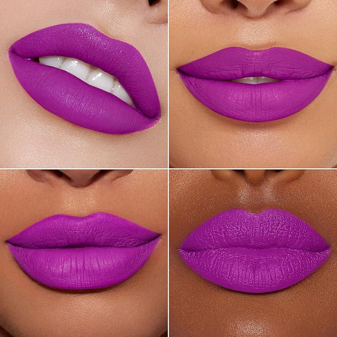 MAKI YIKA Purple Lipstick for Women Color Stay Long Lasting Lipsticks, No Smudge Matte Liquid Lipstick Transferproof Cruelty-Free Lip Color, Pearl Purple