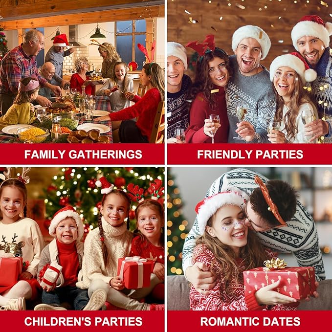 8Pcs Face Makeup Patches, Glitter Freckles Face Tattoo for Teenagers & Young Women, Sparkle Freckles Makeup Patches, Waterproof Face Glitter Freckles for Christmas (8PcsD Holographic Multicolor)