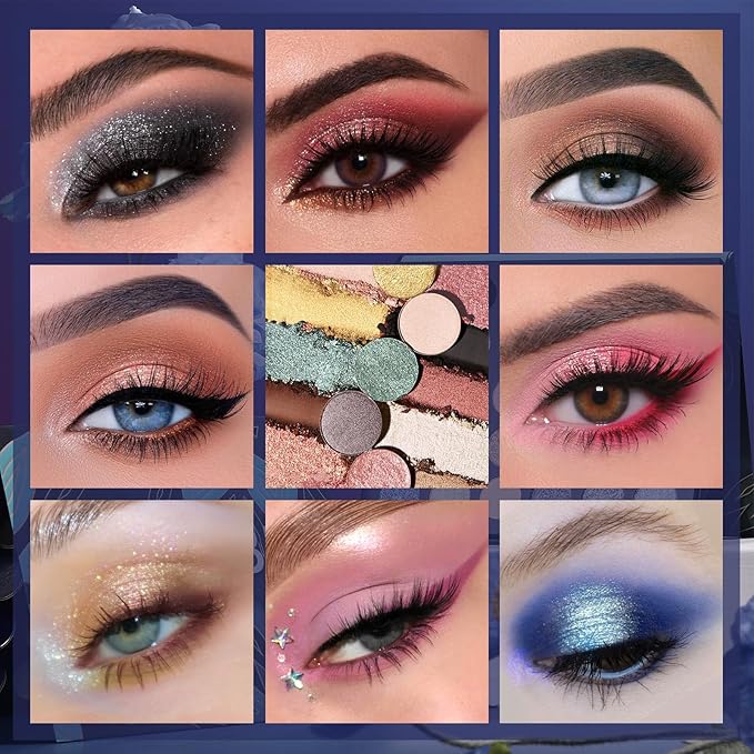 UCANBE 30 Color Eyeshadow Makeup Palette – Dark, Earthy & Bold Tones Eye Shadow with Matte Glitter Metallic Finishes– Highly Pigmented, Long-Lasting Make Up Pallet for Smoky, Glam, and Everyday Looks