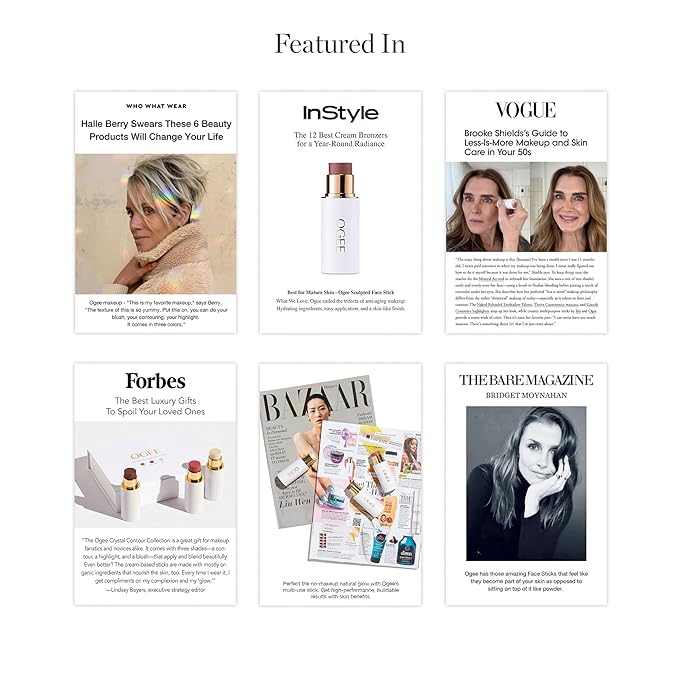 Ogee Sculpted Face Stick (TOPAZ - MATTE ROSY PEACH) Certified Organic Blush Stick - Multi-Use Cream Blush & Highlighter Stick