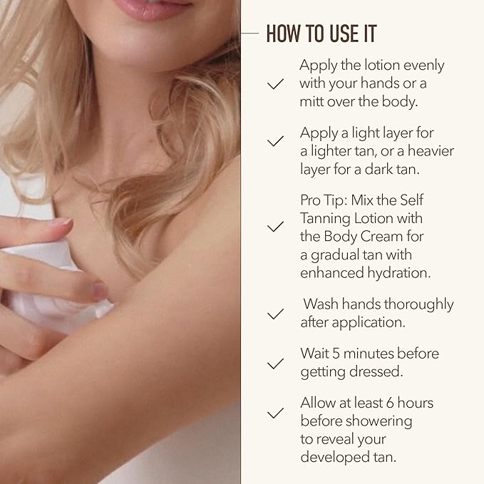 Nuda Self Tanning Lotion, Lightweight, Fast Drying, and Streak Free Gradual Self Tanner, Infused with Vitamin C, Shea Butter & Sodium Hyaluronate, Hydrating Sunless Tan, Vegan, Light to Medium, 6.7 Oz