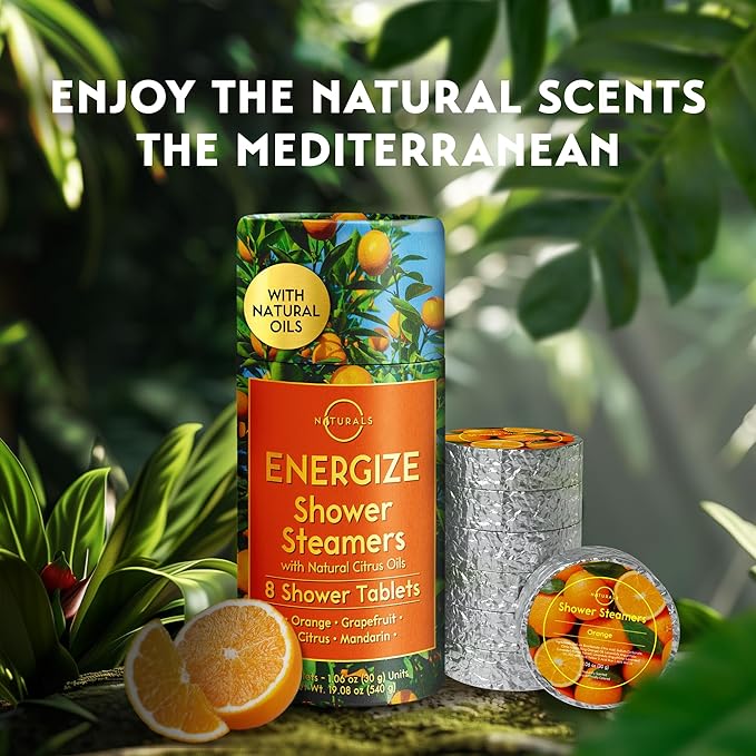 Shower Steamers Aromatherapy - Birthday Gifts for Women - Shower Bombs Aromatherapy, Spa Day Essentials, Relaxation Spa Gifts - Self Care Unique Gifts for Women and Men (Citrus 8 Count)