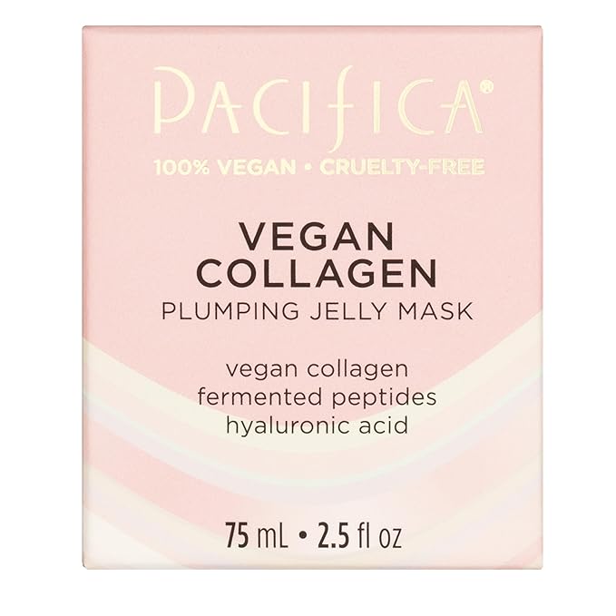 Pacifica Vegan Collagen Plumping Jelly Mask – Overnight Hydrating Face Mask with Vegan Collagen, Squalane & Hyaluronic Acid, Deep Moisture for Plump, Dewy Skin, Glass Skin Glow, Clean Beauty Skincare