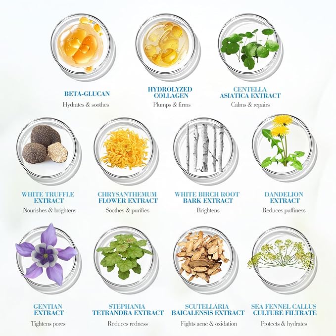 Bio-Collagen‑Peptide Face Mask Sheets – Gleam Foil Intensive Overnight Hydrate Face & Neck Masks for Moisturizing, Firming & Lifting Care – 8 Count(4 Face Masks + 4 Neck Masks)