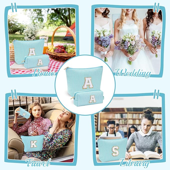 YOOLIFE Makeup Bag for Women - Personalized Initial Cute Makeup Pouch Make Up Case for Girlfriend Bridesmaid Wife | Cosmetic Travel Toiletry Bag for Friend Female | Birthday Gift for Her Mom Z