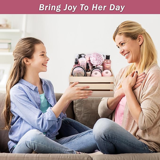 Bath Spa Gift Sets - Luxury Basket With Rose Oil & Orchid - Spa Kit Includes Wash, Bubble Bath, Lotion, Bath Salts, Body Scrub, Body Spray, Shower Puff, Bathbombs, Soap and Towel