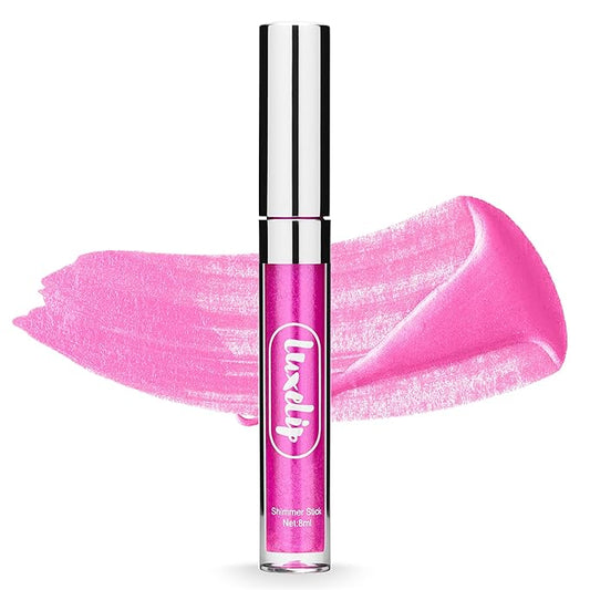 LuxeLipโข Matte Lipstick for Older Women, Hydrating Non-Sticky Lip Gloss for Luminous Shine & Moisturized Lips, Lightweight, Long-Lasting Glossy Finish, Cruelty-Free Lip Makeup (Punchy Pink, 8ml)