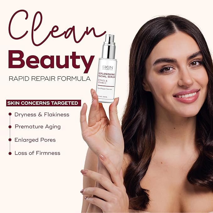 Retinol & Vitamin E Face Serum - Anti-Aging, Blemishes, Fine Lines & Wrinkles Treatment - Dermatologist Tested Korean Skincare - Clean Beauty, Cruelty-Free - 1.69 oz