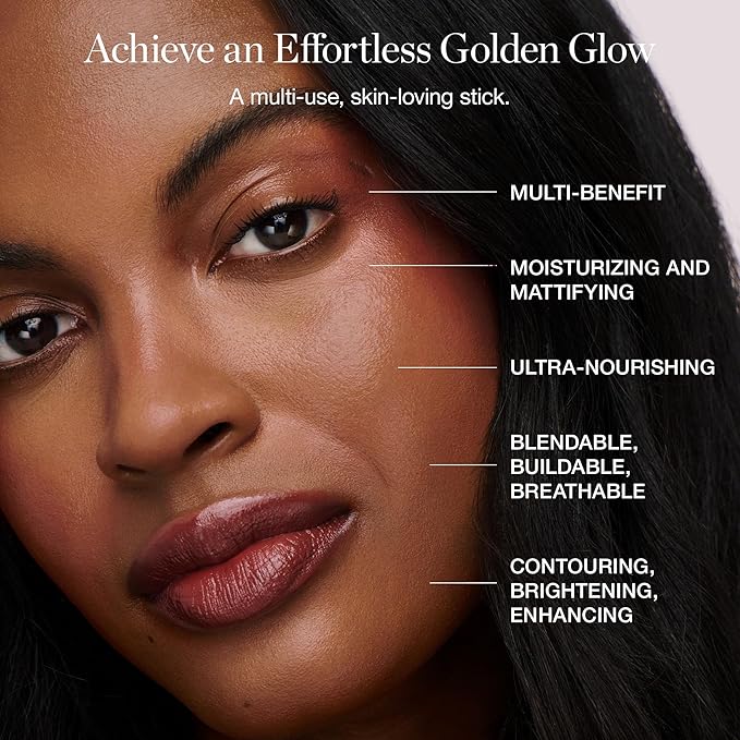 Ogee Sculpted Face Stick (MOONSTONE - ULTRAVIOLET SHEEN) Certified Organic Highlighter Makeup - Multi-Use Glow Highlighter Stick