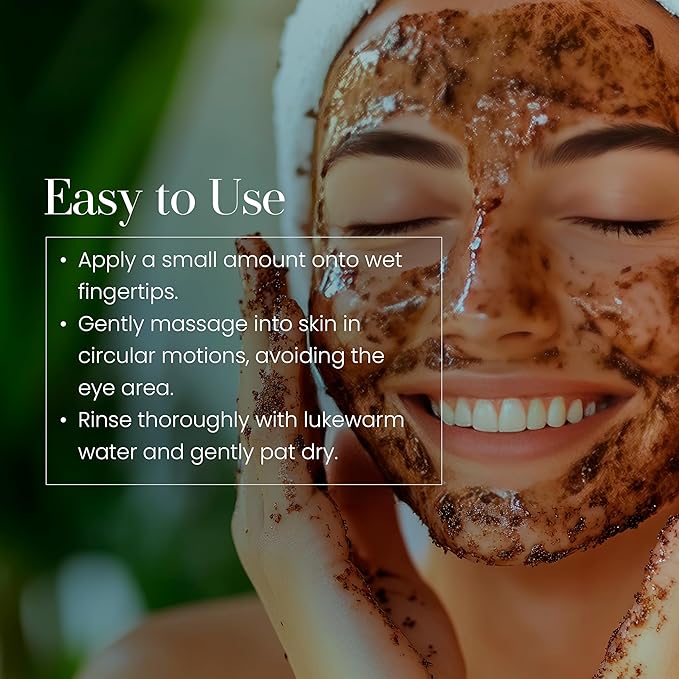 Hylunia Skincare Grape Seed Facial Scrub β Gentle Exfoliating Face Scrub with Ground Grape Seed, Bentonite Clay, and Alpha Hydroxy Acid for smooth, glowing skin and refined pores, 5.1oz