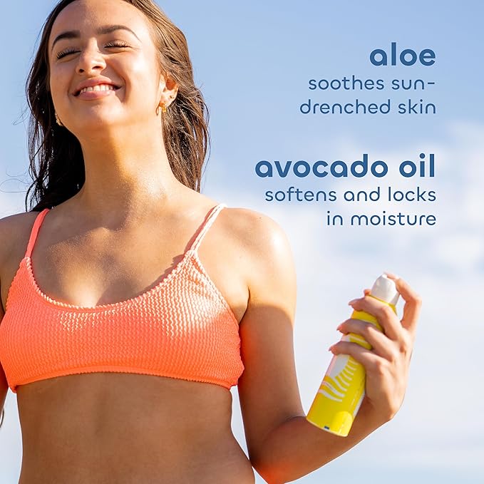 Seaweed Bath Co. Clear Guard SPF 40 Sport Broad Spectrum Sunscreen Spray, 6 Ounce, Sustainably Harvested Seaweed, Aloe, Avocado Oil