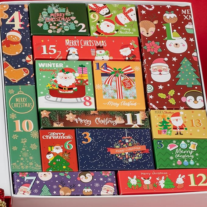Christmas Gift Set, Bath and Body Gifts Sets for Women, Merry Christmas Surprise Box, 15pcs Luxury Spa Gifts for Her, Teen Girls, New Year Surprise Christmas Skincare Set, Advent Calendar