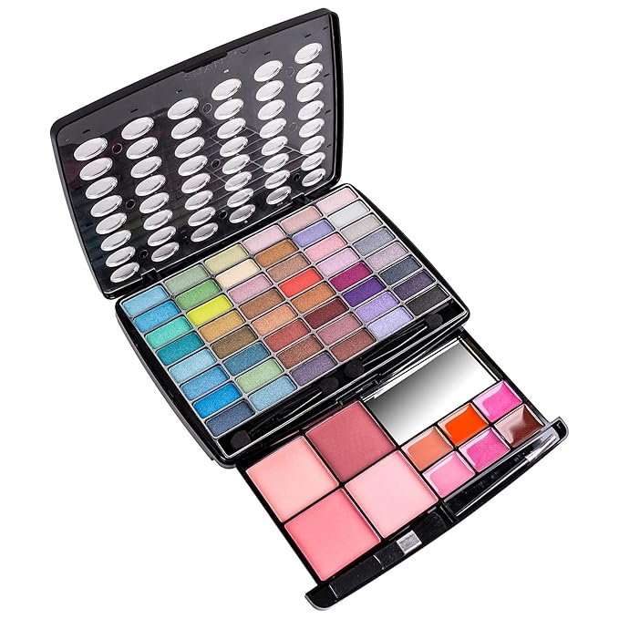 SHANY Glamour Girl Makeup Kit Eyeshadow Beauty Palette with Eye shadows, Blushes, Lipstick Lip-gloss, Make up Mirror, Cosmetics applicators, Premium Gift Packaging - Glamour