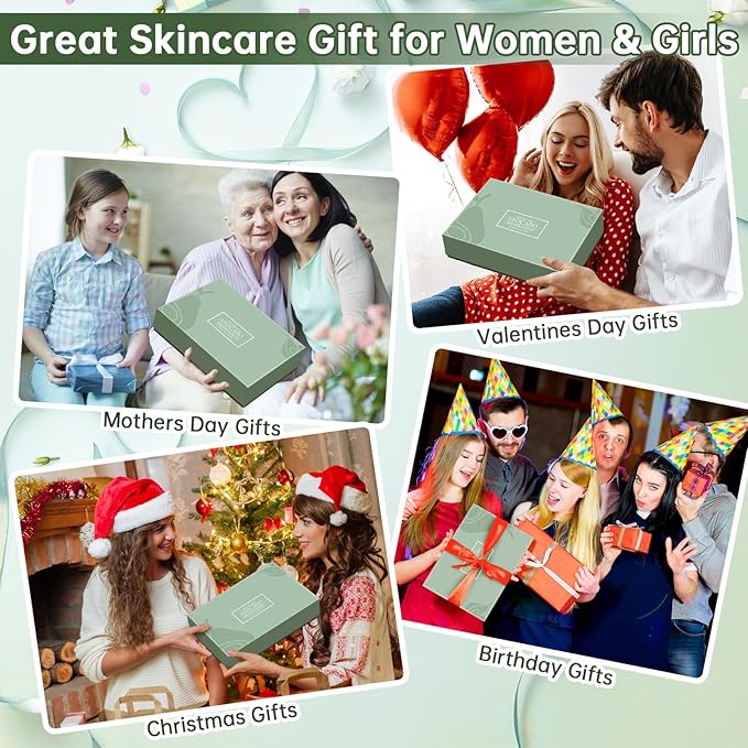 Avocado Skin Care Set, Skincare Gifts Kits For Hydrating Skin, Anti Aging Facial Kit For Women With Facial Cleanser, Toner, Face Serum, Lotion, Face Cream, Eye Cream. (6 Pieces)