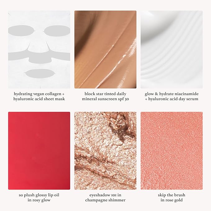 Lauren Elizabeth Bachelorette Makeup Kit | Travel Sized Hydrating Skincare & Makeup Set for Long Weekend, Bachelorette Trips, and More | Includes Julep Eyeshadow & Bliss Serum Skincare