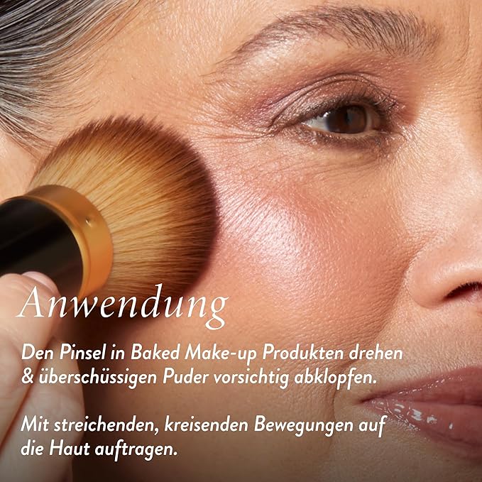 LAURA GELLER NEW YORK Retractable Black Kabuki Brush for Liquid, Cream and Powder Face Makeup With Aluminum Handle