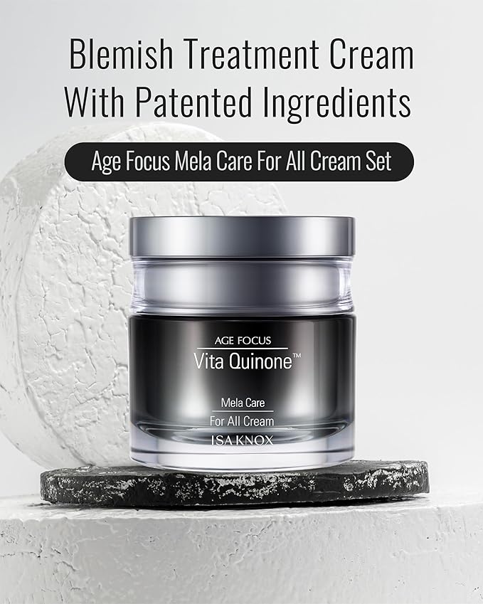 ISA KNOX Age Focus Mela Care Cream Set (3.7fl oz) - Dark Spot Moisturizer by LG Beauty. Niacinamide, Collagen, Vitamin B12, Vitamin C Derivatives.