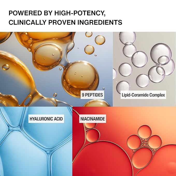 Jeju Island Peptide Barrier Face Serum – Korean Vegan Skincare with 9 Peptides, Ceramides, Hyaluronic Acid, Niacinamide & Marine Complex – Hydrating, Firming & Barrier Support – 1.7 oz