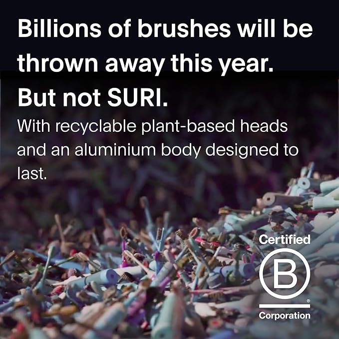 SURI 1.0 Sonic Electric Toothbrush | 1 Month+ Battery | Designed in California | Sustainable Electric Toothbrush for Adults | Travel Toothbrushes | Tooth Brush | Blue