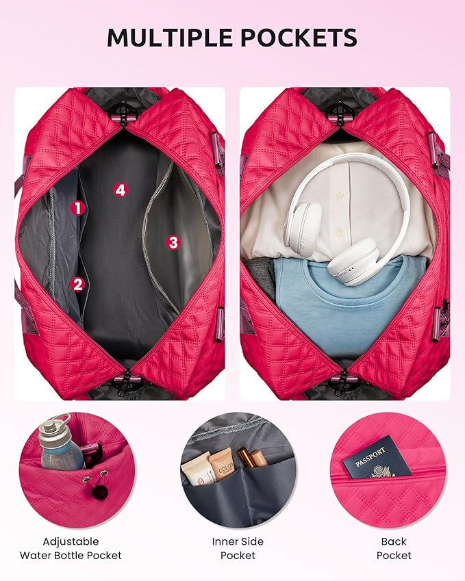 Gifts for Girls 14-16, Birthday Gift-Initial Travel Bag with Shoe Compartment, Personalized Weekender Bag, Monogram Overnight Bag for Women, Letter Travel Bag with Makeup Bag (Letter F)