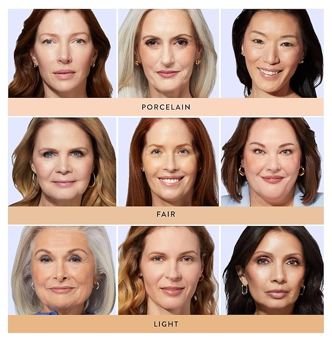 LAURA GELLER NEW YORK Baked Balance-n-Brighten Foundation with Kabuki Brush Makeup Set, Porcelain