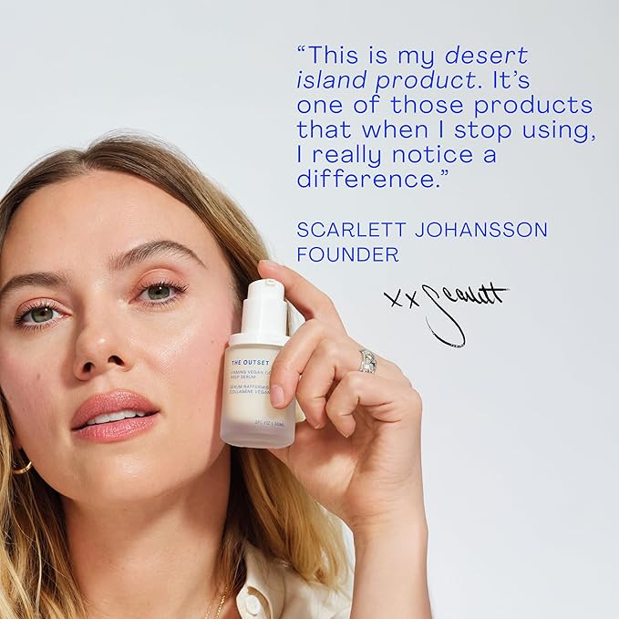 The Outset Firming Vegan Collagen Prep Serum - Gentle, Fragrance Free Multi-Benefit Serum - Hydrating, Brightening, Plumping and Anti-Aging - Clean, Vegan, Gluten Free - All Skin Types - 1 fl oz