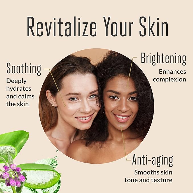 Face Moisturizer - Natural Face Lotion with Aloe, Niacinamide, and Vitamin C, Anti-Aging Skin Care, Promotes Elasticity, Reduces Fine Lines, and Brightens Face (2 fl oz)