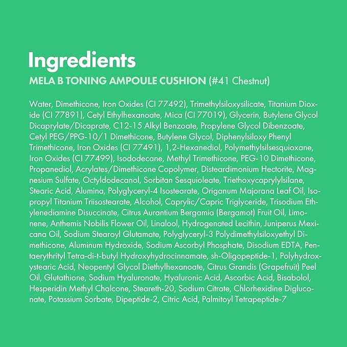 Easydew Mela B Toning Ampoule Cushion - 3-in-1 Age-Defying Sun Shield Full Coverage Cushion Foundation with Niacinamide & Hyaluron-Vital C - Face Makeup Korean Skin Care 0.45 oz (#41 Chestnut)