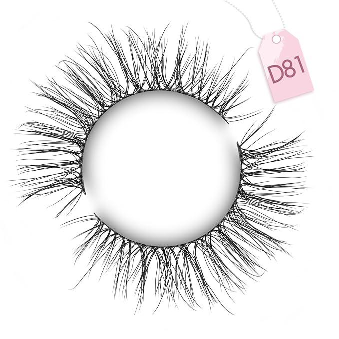 Onlyall Natural Wispy Lashes Natural Look False Eyelashes Soft Fluffy Lashes 7 Pairs D81