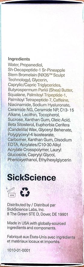 SickScience ShapeShift Advanced Jaw & Neck Firming Serum - Double Chin Reducer, Face Tightening Treatment with Exosome Technology to Lift Sagging Skin & Wrinkles in both Women & Men, 1.7oz