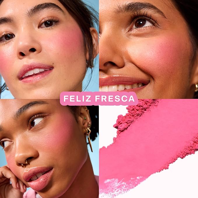 GetSet™ Matte Powder Blush - Feliz Fresca, Setting + Blurring Hot Pink Blush