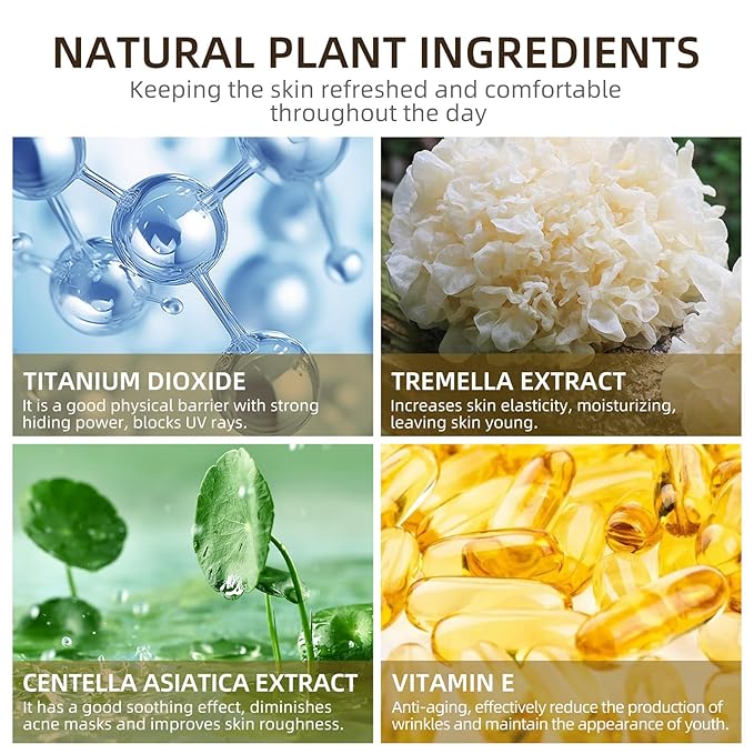 Mushroom Head Air Cushion CC Cream - BB Cream Foundation Makeup Moisturizing Concealer Long-Lasting, Cushion Foundation Full Coverage Self Adjusting for Mature Skin & All Skin Types (Medium Deep)