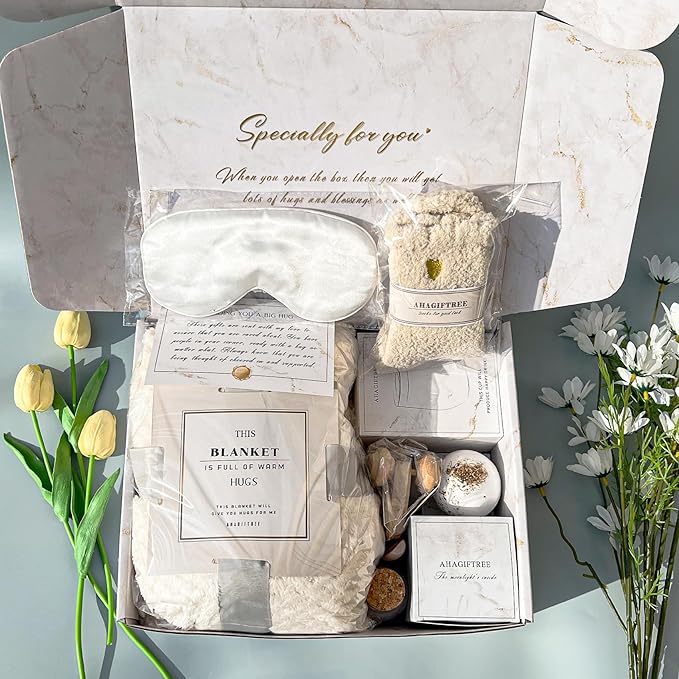 Gift Baskets for Women,11PC Care Package with Moon Lamp,Grief,Get Well Soon After Surgery,Birthday,Think of You,Thank You,Sympathy