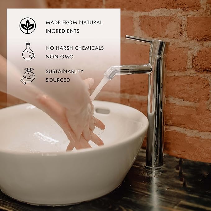 Natural Amor All Natural Handmade Soap Bar, Nourishing 3 pack- Rose Bergamot, Lavender, Unscented Oatmeal Bar Soap, 4.3 OZ each