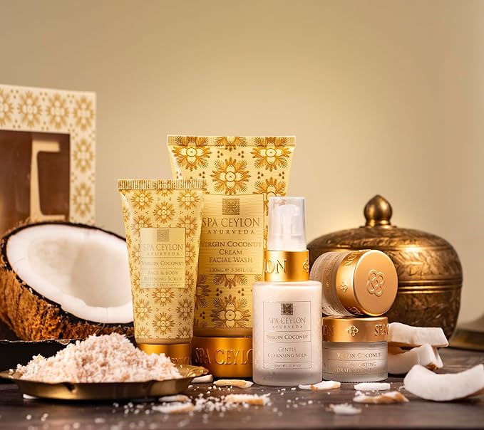 Spa Ceylon Virgin Coconut Skin Care Essentials Set | 100% virgin coconut | Face care | Gift set | all types skin | Seasonal Gifting