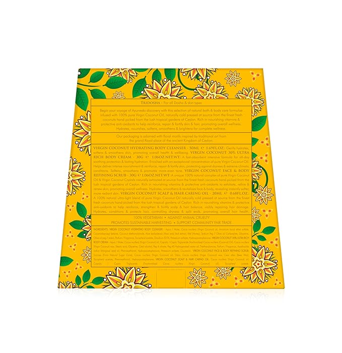 SPA CEYLON Virgin Coconut Discovery Set | Pampering Kit with Body Care Essentials | Beauty Ritual