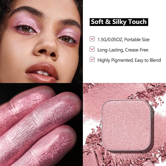 3-Color Eyeshadow Combo Pack – Matte & Shimmer Neutral Shades,Powder, Highly Pigmented, Long-Lasting, Refills Pans for Custom Magnetic Palette