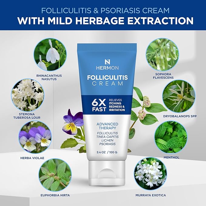 Folliculitis Treatment Cream: Effective Treatment for Folliculitis Scalp Face and Body 100g