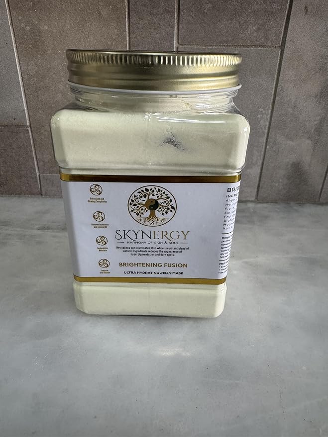 Brightening Fusion Jelly Face Mask - Professional Grade HydroGlo Peel Off Face Mask for Skin Hydration, Radiance, Reduced Wrinkles, Fine Lines, Inflammation, and Pigmentation | 30 fl oz