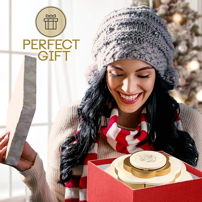 All In One Makeup Kit for Teens and Women - Flower Makeup Set for Girls 10-12 - Pigmented Eyeshadows, Lip Creams, Blushes, Concealer and Mirror - Full Starter Makeup Gift Set for Beginners