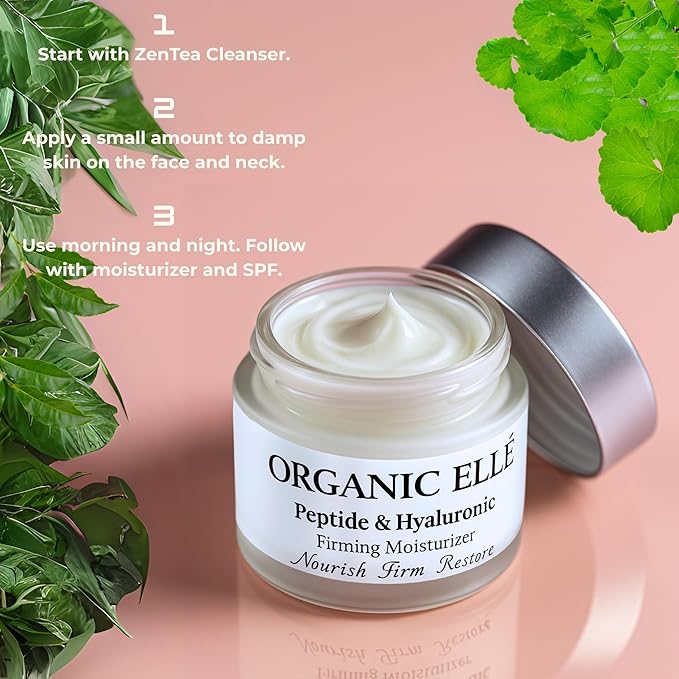 Peptide & Hyaluronic Firming Moisturizer, Anti-Aging Face Cream with Botanical Extracts, Fragrance Free