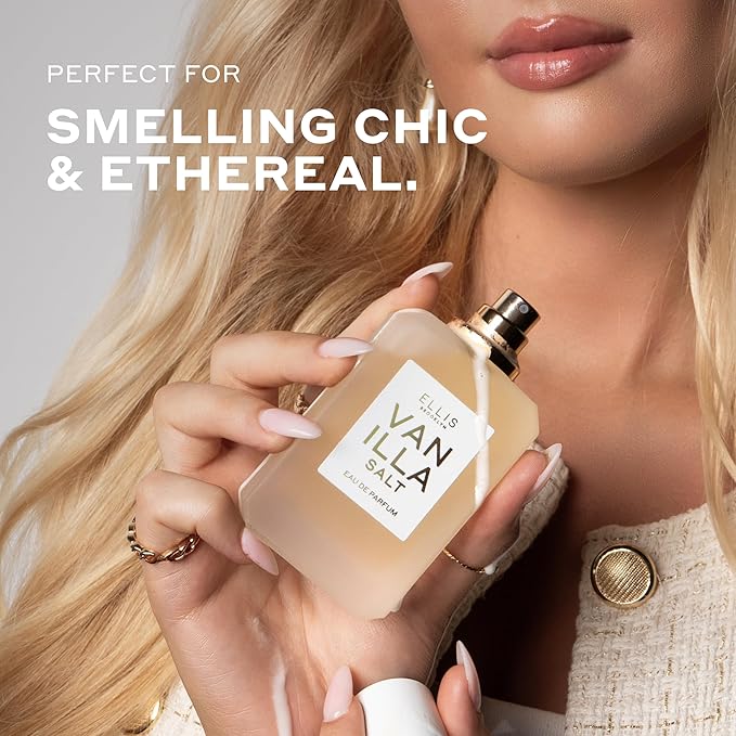 Ellis Brooklyn VANILLA SALT Eau de Parfum 1.7oz / 50ml - Gourmand Vanilla Perfume with Sea Salt, Luminous Musk, and Jasmine- Clean, Vegan, Cruelty-Free, Long Lasting Perfumes for Women