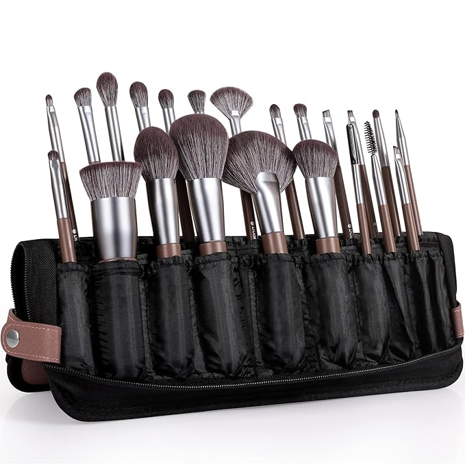 DUcare Makeup Brushes Professional with Bag 22Pcs Makeup Brush Set Premium Synthetic Kabuki Foundation Blending Brush Face Powder Blush Concealers Eye Shadows with Case