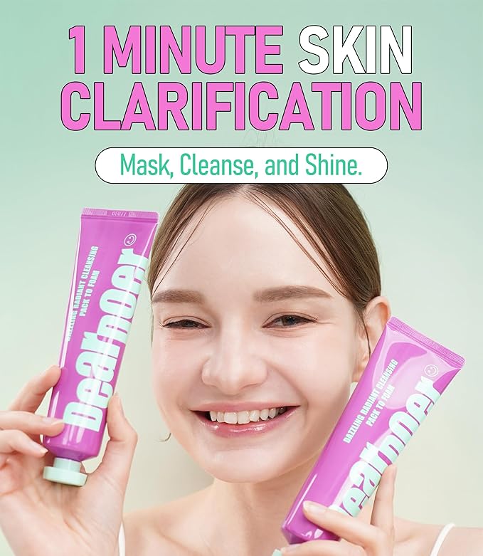Dazzling Radiant Cleansing Pack to Foam โ 3-in-1 Wash-Off Mask & Exfoliator & Cleanser w/Fresh Grape Extract & Niacinamide โ Vitamin C and Resveratrol for Dry, Dull Skin (3.38 fl oz)